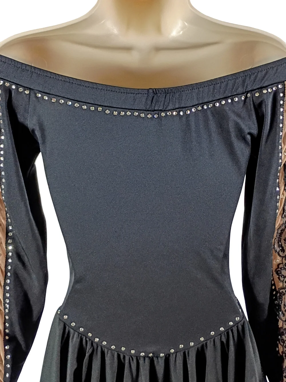 Woman's Over The Shoulder Long Sleeve Dance Costume